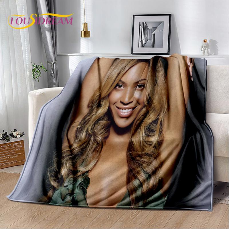 3D Latest Beyonce Giselle Knowles Soft Plush Blanket,Flannel Blanket Throw Blanket for Living Room Bedroom Bed Sofa Picnic Cover