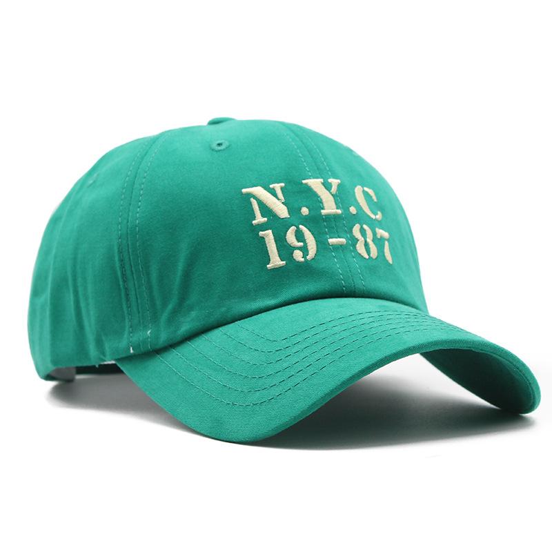Nyc Letter Soft Top Baseball Cap Women'S Retro Wear Student Cap Men Ins Hat Tide