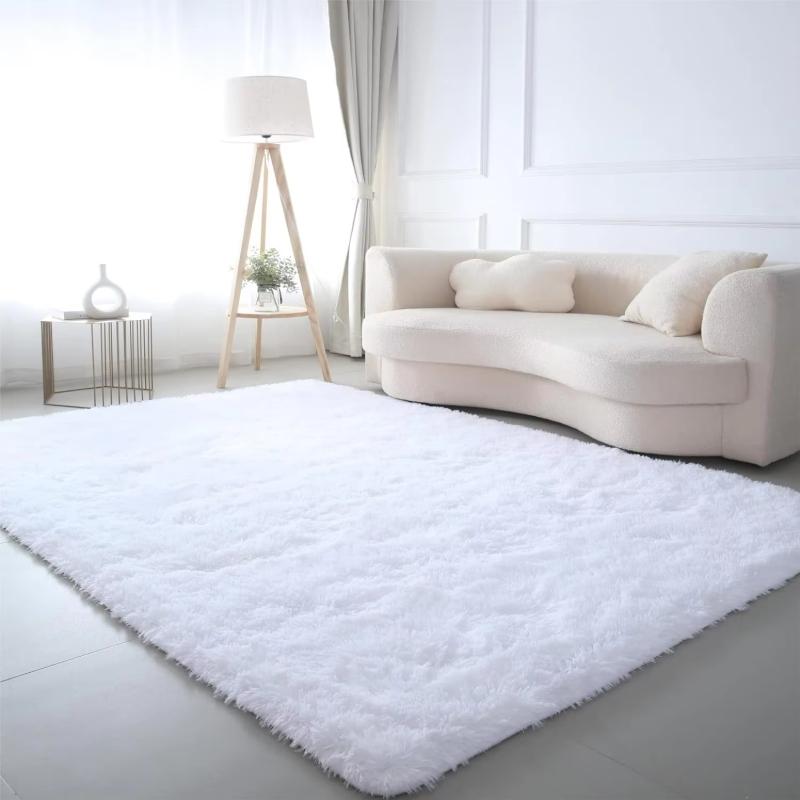 VIKAM Large Carpet for Living Room Decor Rugs Fluffy Thick Plush Carpet For Bedroom Large Area Rug Crawling Mat Gray Black pink