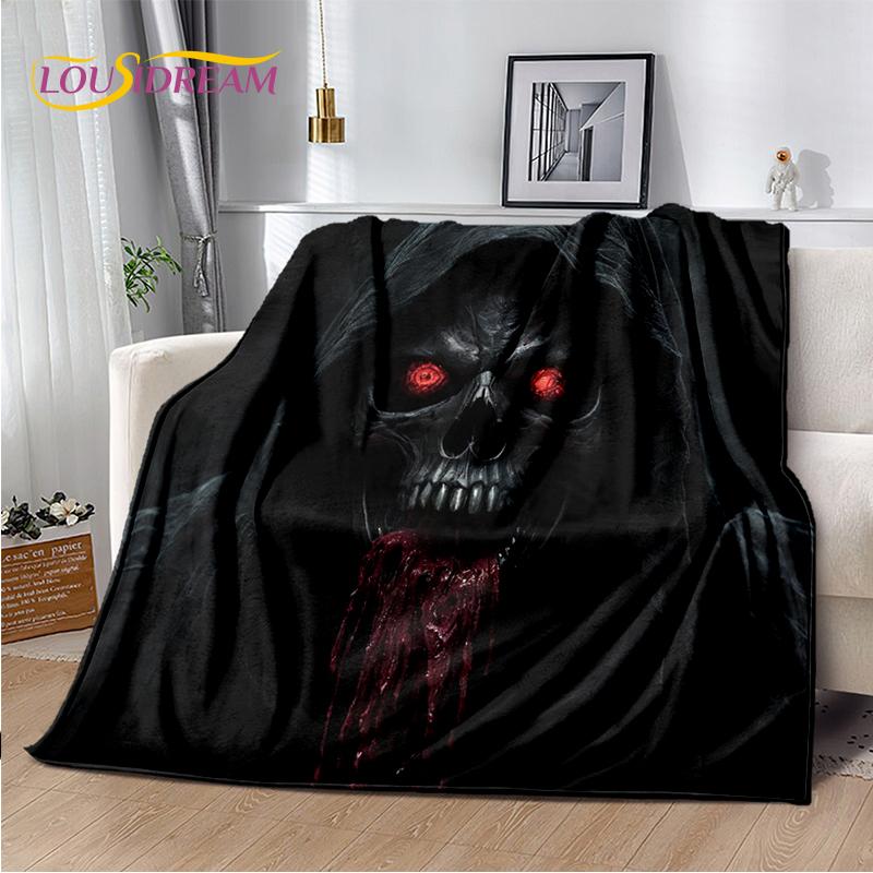 20 Style Gothic Horror Character Skull Ghost Spirit Soft Blanket,Soft Throw Blanket for Home Bedroom Bed Sofa Picnic Travel Gift