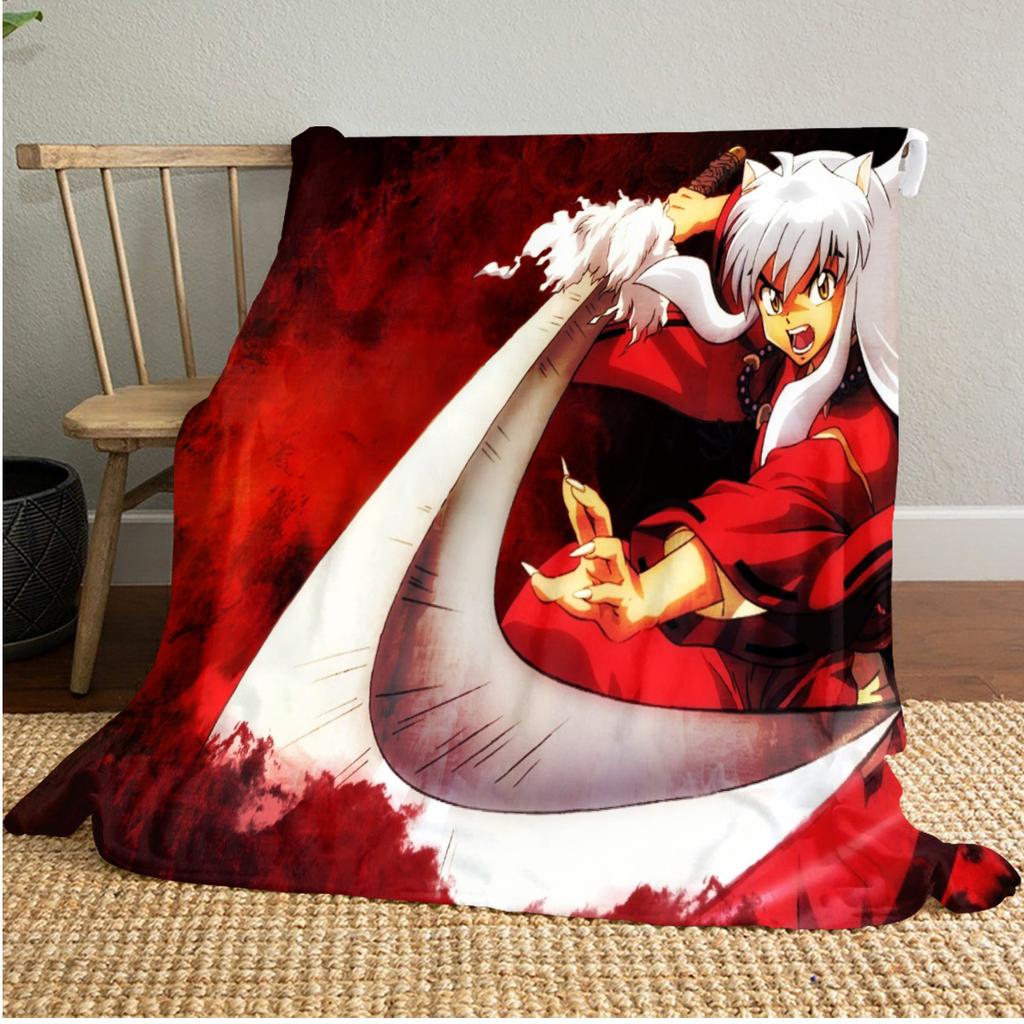 Inuyasha Plush Blanket Soft Comfortable All Seasons blanket Sofa Office Naps blanket Outdoor Travel throw Perfect Gift