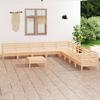 Vidaxl 10-Cz. Garden Lounge Furniture Set, Pine Wood