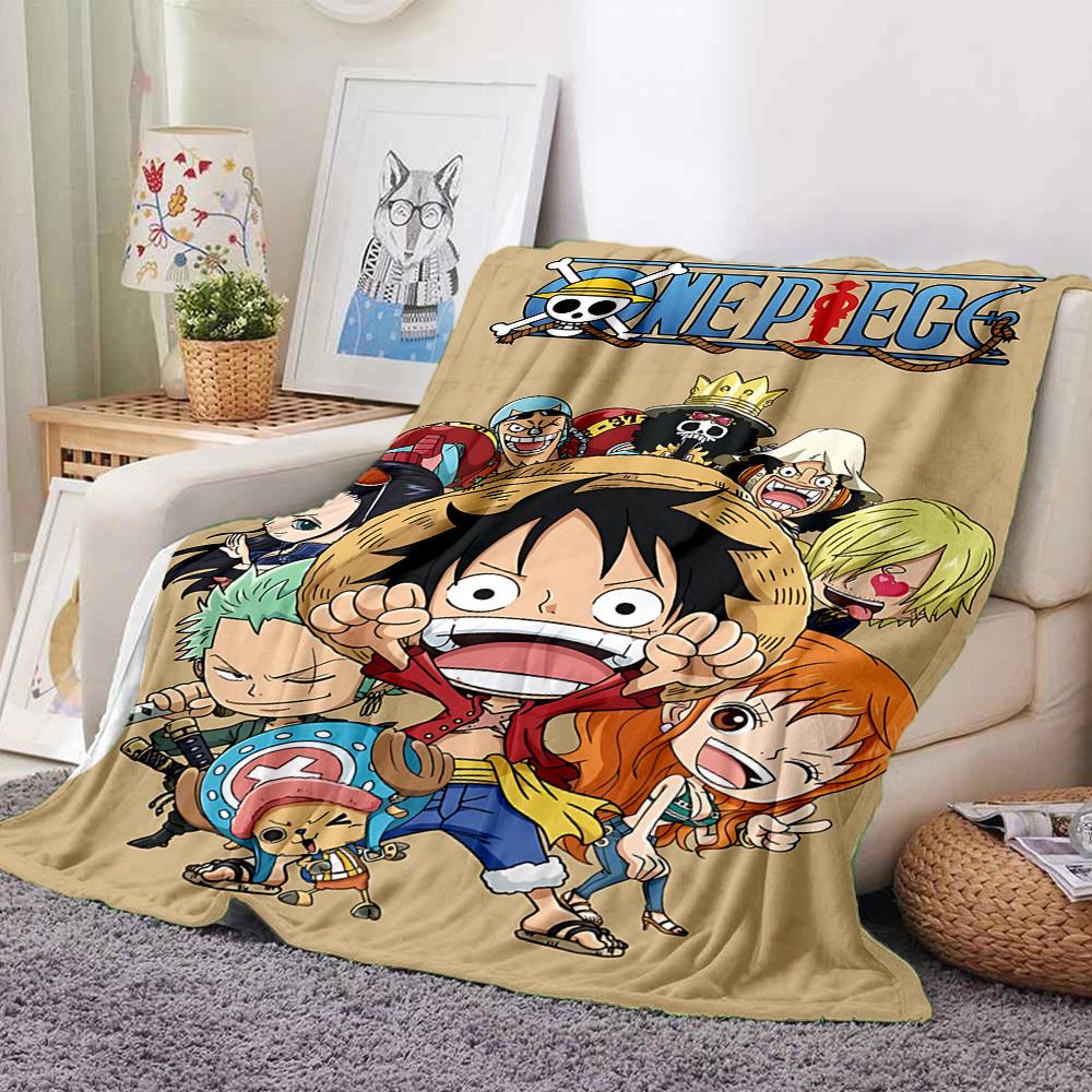 1pc ONE PIECE Flannel Blanket, Soft Skin Friendly with Digital Printing, Various Sizes Available for Family, Friends, Birthday
