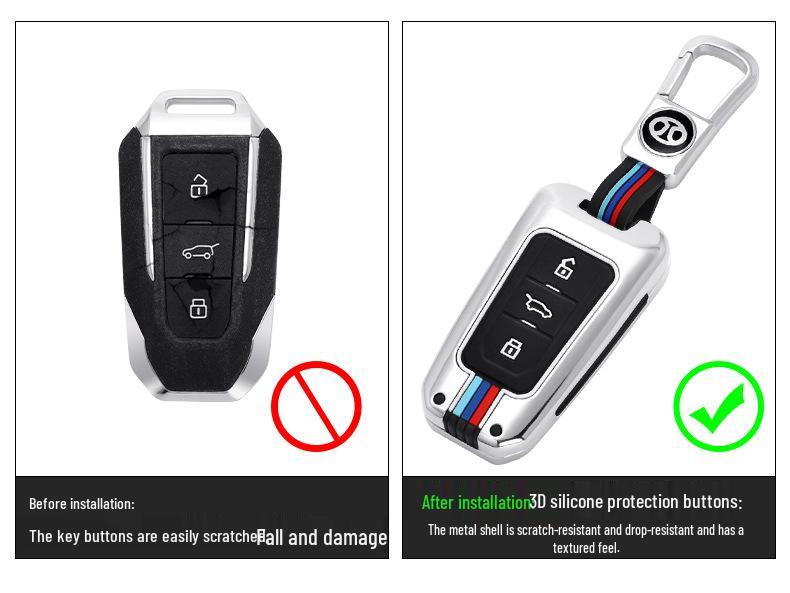 Premium Metal Car Key Case for Beijing BJ20 - Stylish and Durable