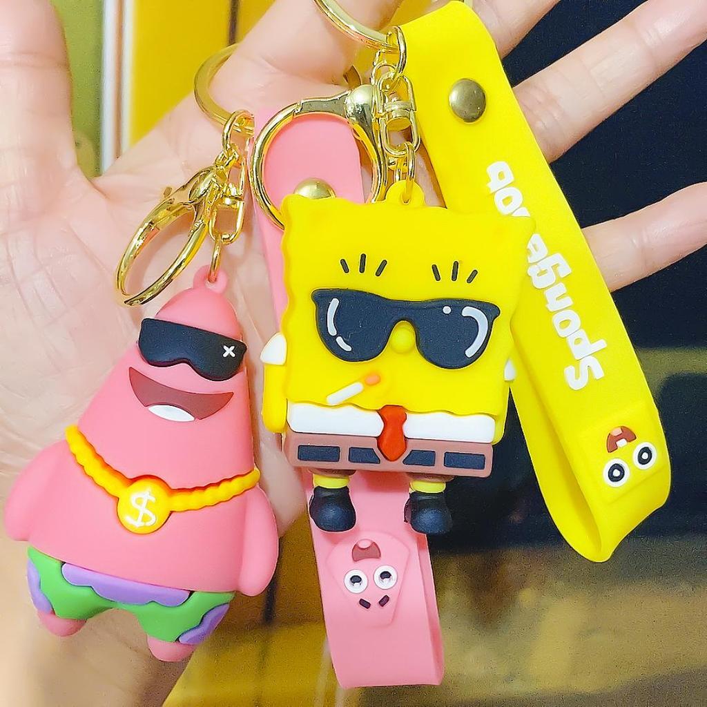 Roztomilý přívěsek na klíče Spongebob & Patrick Star - Malý doplněk na batoh nebo dárek