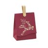 10PCS with Leather Handles Merry Christmas Candy Gift Box Hot-Stamped Cookie Package Bag  Banquet
