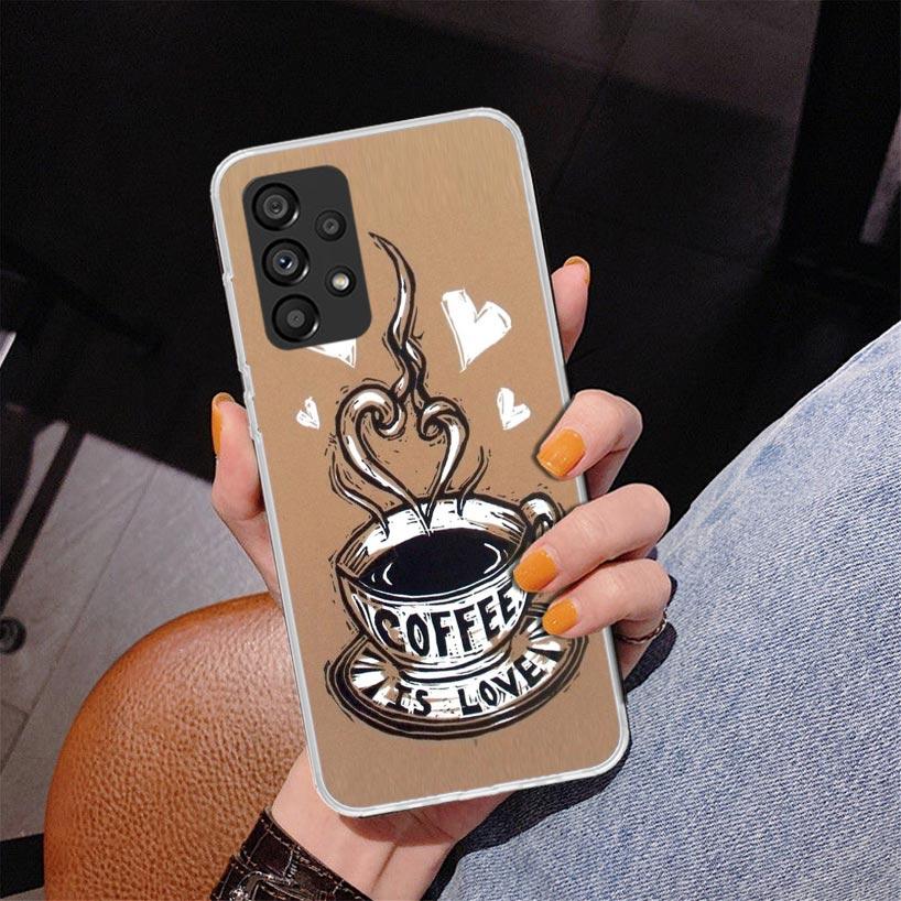 Coffee Wine Cup Phone Case For Samsung Galaxy A17 A16 A15 A14 A13 A57 A56 A55 A54 A53 A37 A36 A35 A34 A33 A26 A25 A24 A23 Galaxy