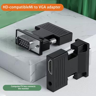 VGA-Konverter Kein Treiber erforderlich Audioausgang Unterstützung Hohe Auflösungen Weitgehend Kompatibel Plug-and-Play TV Computer HDMI-kompatibel zu VGA-Konverter
