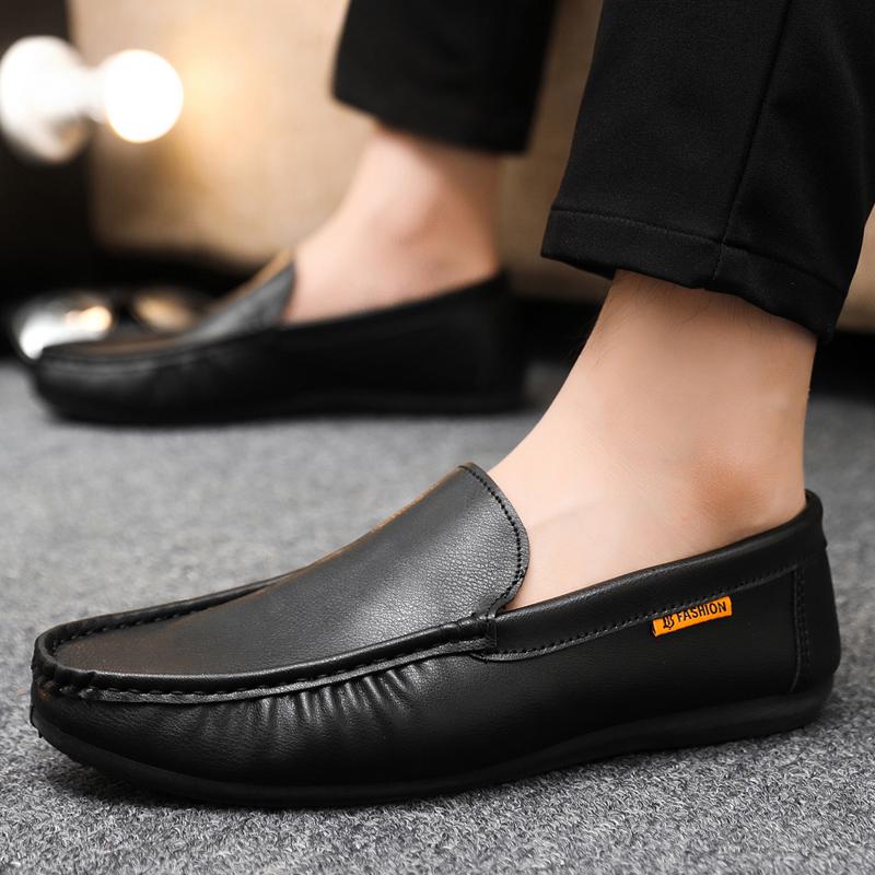 Fashion New Leather Men's Casual Shoes Male Lazy Shoes Breathable Loafers Comfort Slip-on Driving Shoes Luxury Brand Moccasins