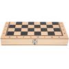 3‑In‑1 Wooden Chess Checkers   Folding Portable Interactive Chess Board Toy