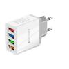 Fast Charging USB Multi-Port Power Adapter, 4-Port Wall Charger for Smartphones and Tablets with Quick Charge 3.0