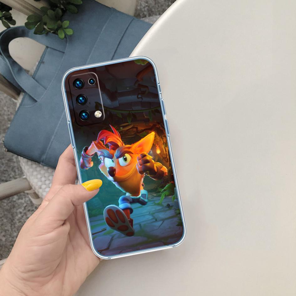 AQ31 Crash Bandicoot Soft Shell Transparent Phone Case for Motorola Moto G7 G8 G9 G84 G85 G73 G24 G15 Z2 Play Power Plus
