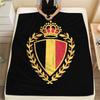 Belgien Fußball Nationalmannschaft Logo Aufgedruckte Flanelldecke, weicher Überwurf für Schlafzimmer Sofa, waschbar, Fußballfanartikel, tolles Geschenk.