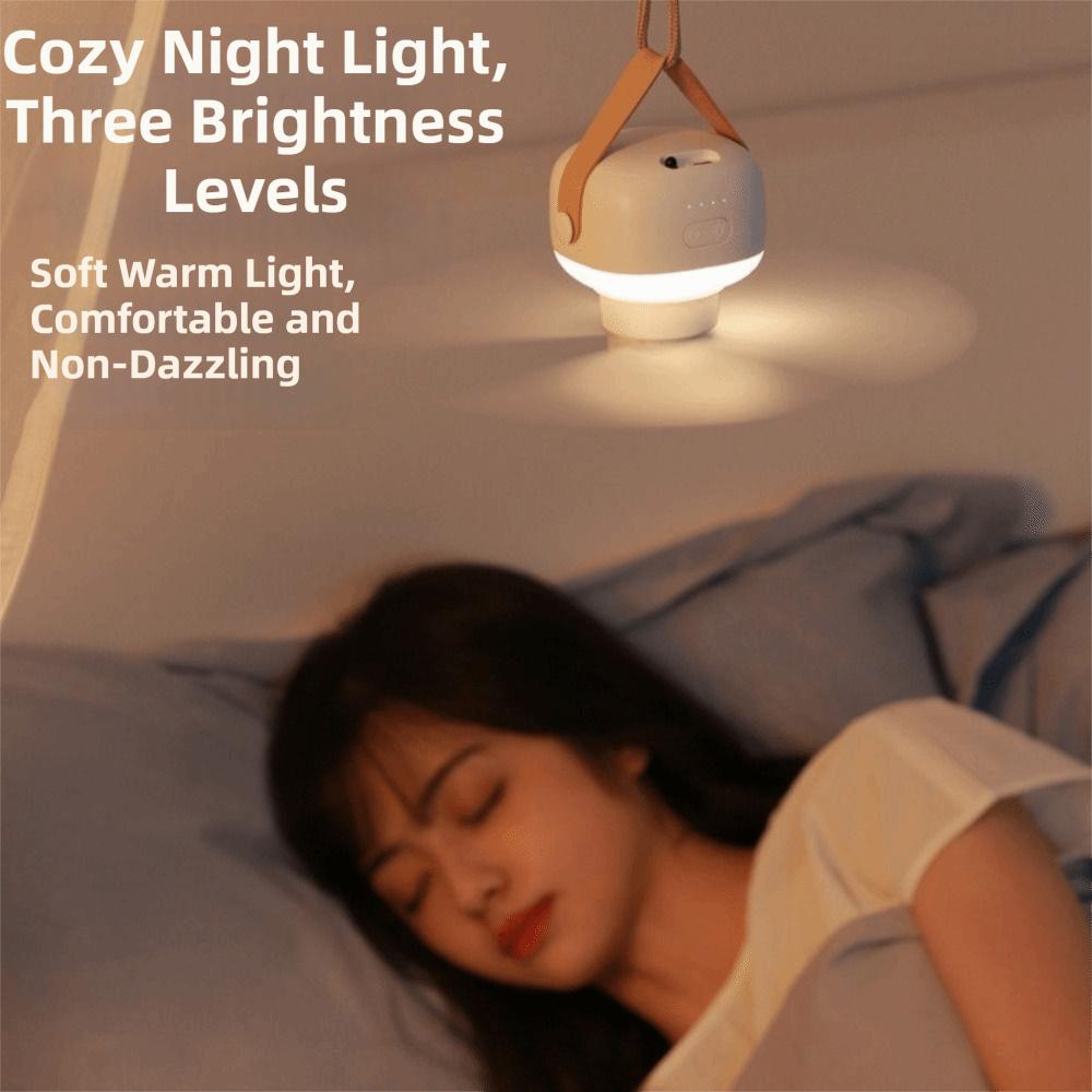 Rechargeable Electric Portable Ceiling Fan LED Lighting Hanging Tripod Fan Outdoor Activities