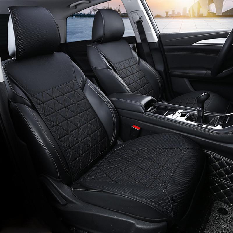 1Pc Classic Car Seat Cover PU Breathable Seats Back Cushion Cushion Four Seasons General Motors Front Interior SUV or Van
