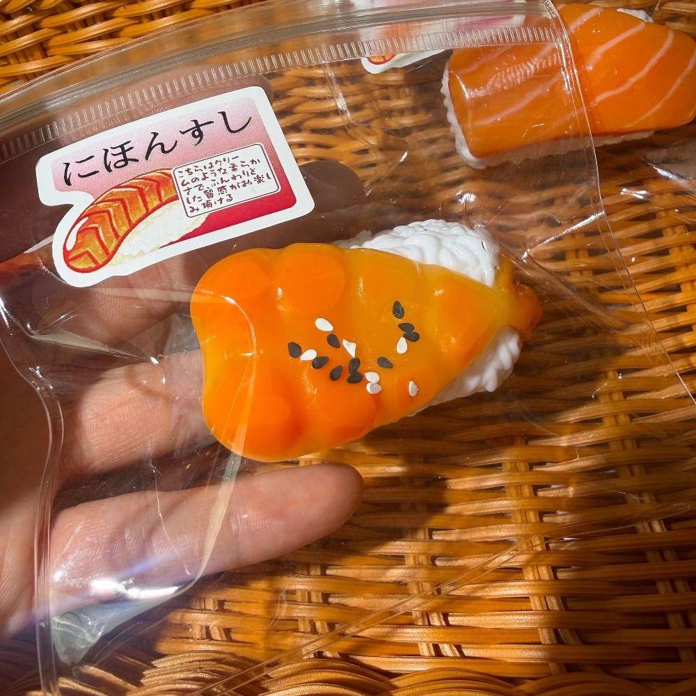 Slow Rebound Shrimp Sensory Fidget Handmade Silicone Squishy Toy Sushi Squeeze Toys  Students
