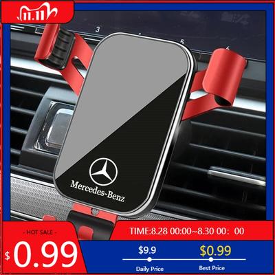 GLC GLB ABS Gravity Phone Holder Car Air Vent Clip Mount Smartphone Stand For Mercedes Benz AMG E S C A B Class GLE GLS CLS GLC