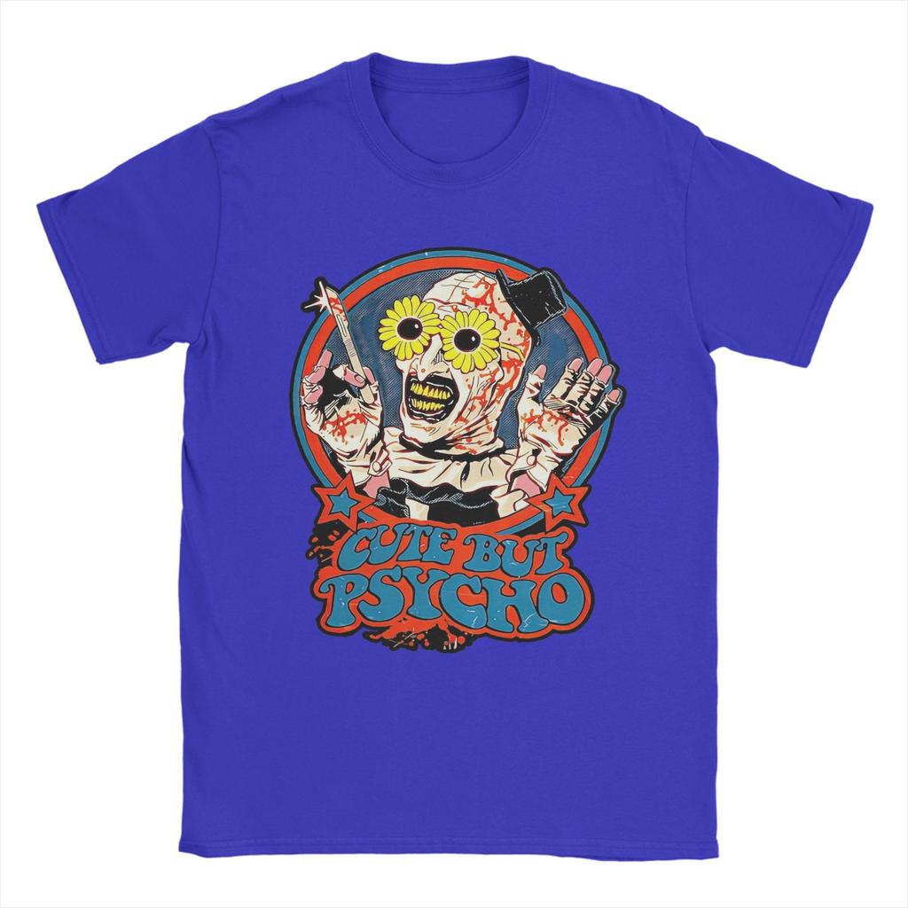 Cute But Psycho Terrifier T Shirt Men Cotton Amazing T-Shirts Crewneck  Tees Short Sleeve Clothes Graphic Printed