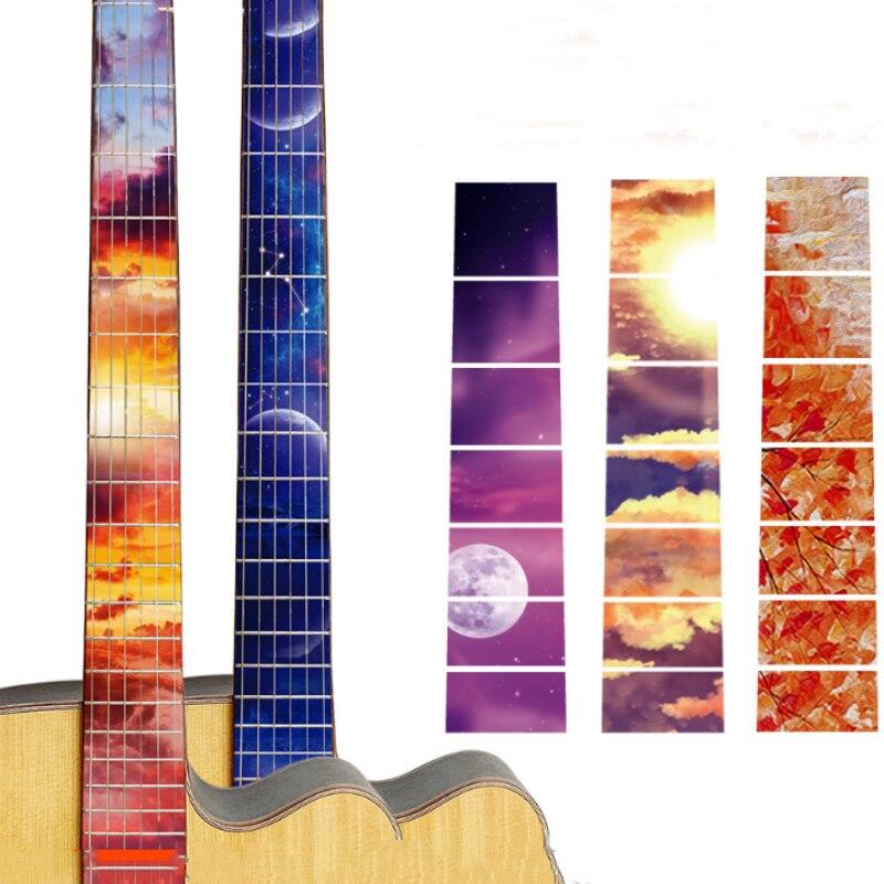 Cheap 15 Style Guitar Fingerboard Stickers Inlaid Decals Electric