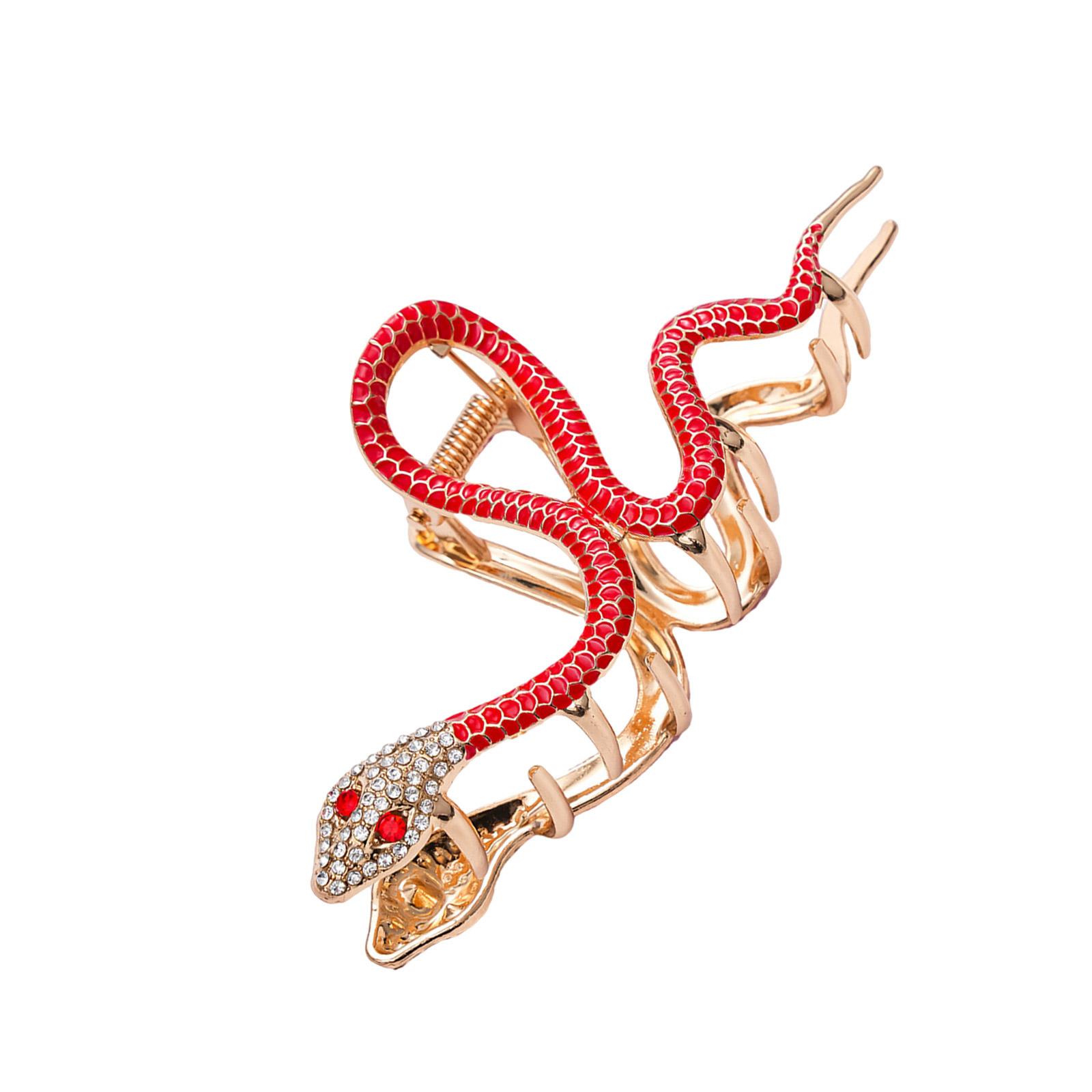 

Hair Claw Clip Princess Snake Theme Hair Claw Clamp Lovely Snake Hair Grip Barrettes Strong Hold Hairpin for Girls A