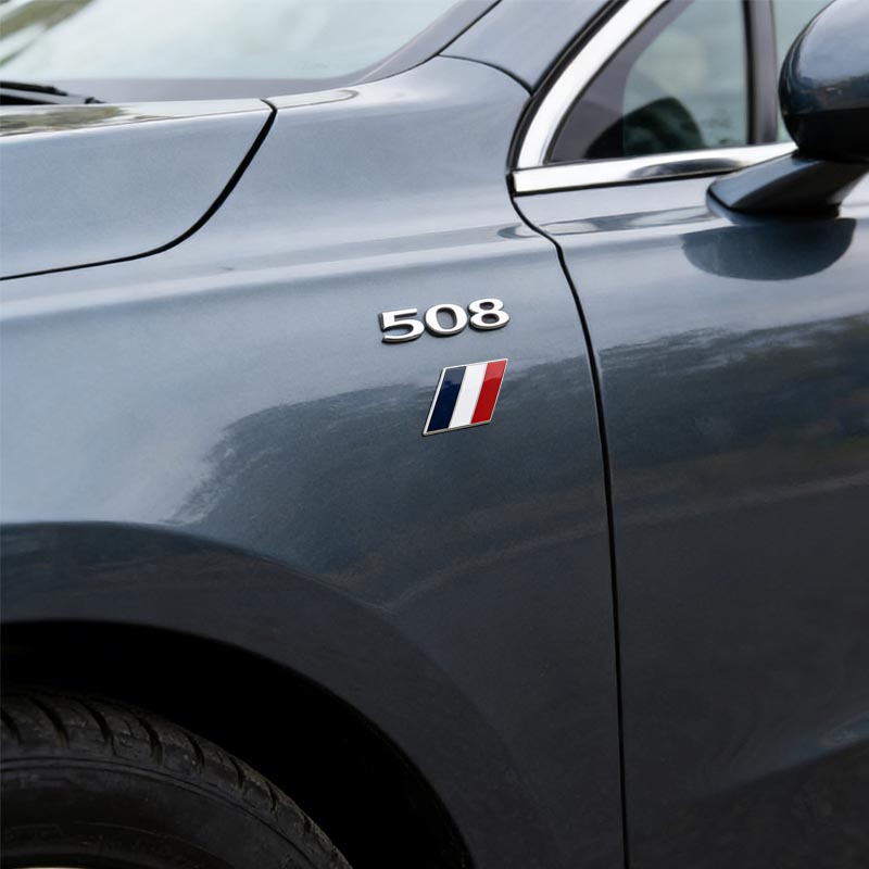 A Pair Of Metal National Flag Color Car Decoration Stickers For MINI VW, Peugeot, Fiat Car Fender Modification Accessories Zf7