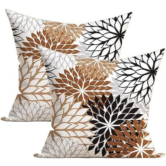 

Simple Geometric Print Pillowcase, Home Sofa Cushion Pillow, Floral Pillowcase, Linen Pillow Ins 45*45cm