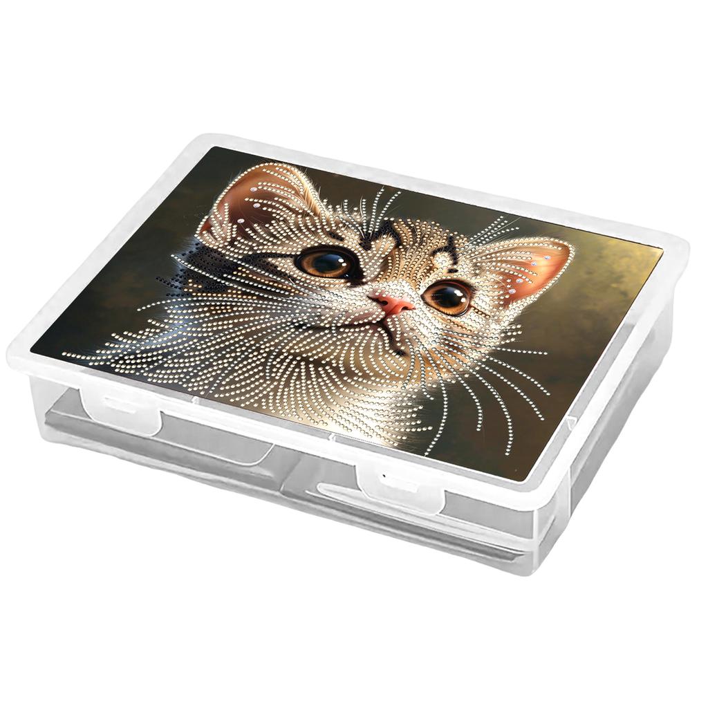 DIY Full Diamond Painting Crystal Mosaic Storage Container Colored Pattern Storage Case for Diamond Painting Accessories Tool