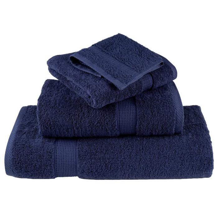 VidaXL Serviettes de Qualité Supérieure 10 pcs, Serviettes de Douche, Draps de Bain, Serviettes d'Invité de Toilette, Bleu 137271