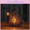 Halloween Hexenlampe Halloween Dekoration Harzfigur Mit Batteriebetrieb Für Gruselige Tischdekoration