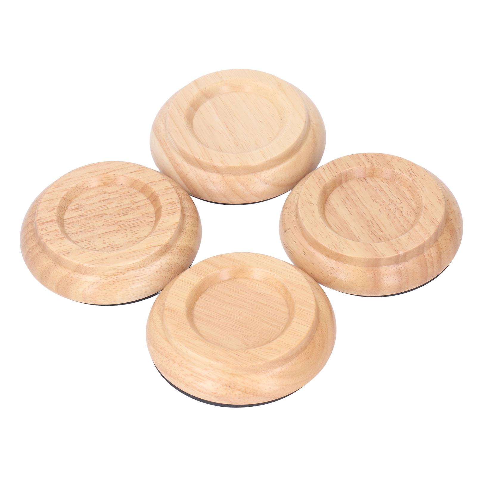 

4PCS Piano Floor Protector Anti Vibration Small Size Non Slip Piano Caster Cups Floor Protector Log Color