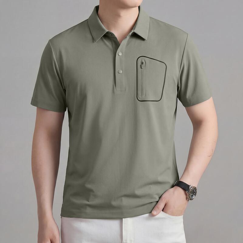 Hengyuanxiang Men s Ice-Cool Short Sleeve Polo Shirt 170