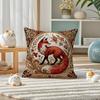 Animal And Natural Floral Prints Pillow Case Double-Sided Plush Sofa Cushion Covers Organic Breathable Invisible Zipper