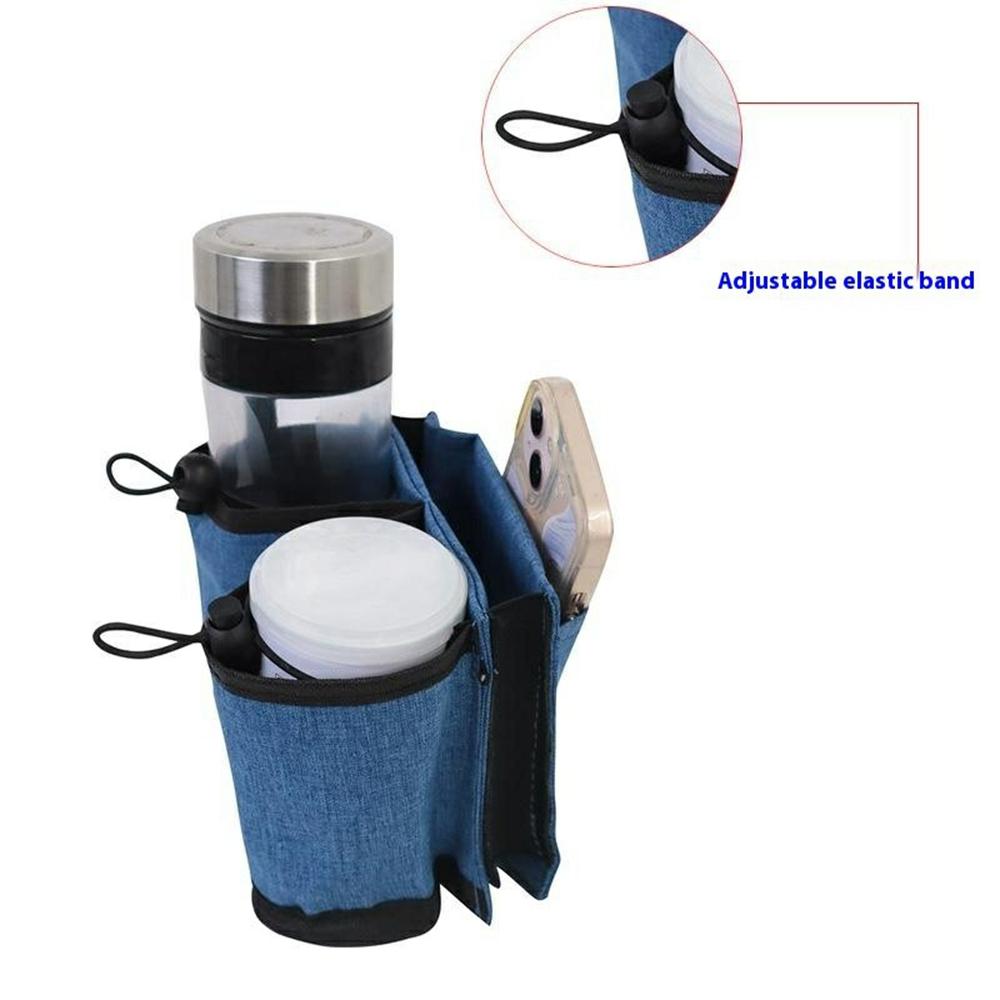 Travel Suitcase Cup Holder Hanging Bag Free Hands Oxford Cloth Luggage Bottle Pocket
