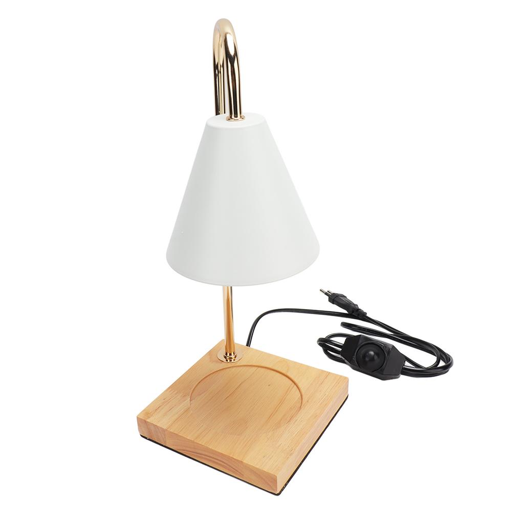 Candle Warmer Lamp Dimmable Smokeless Decorative Aroma Candle Wax Melting Light with Wooden Base
