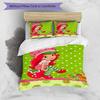 3pcs Princess Strawberry11 Design Cover Set - HD Printed Bedding with 1 Cover and 2 Pillowcases - Perfect for Home and Dorm Decor