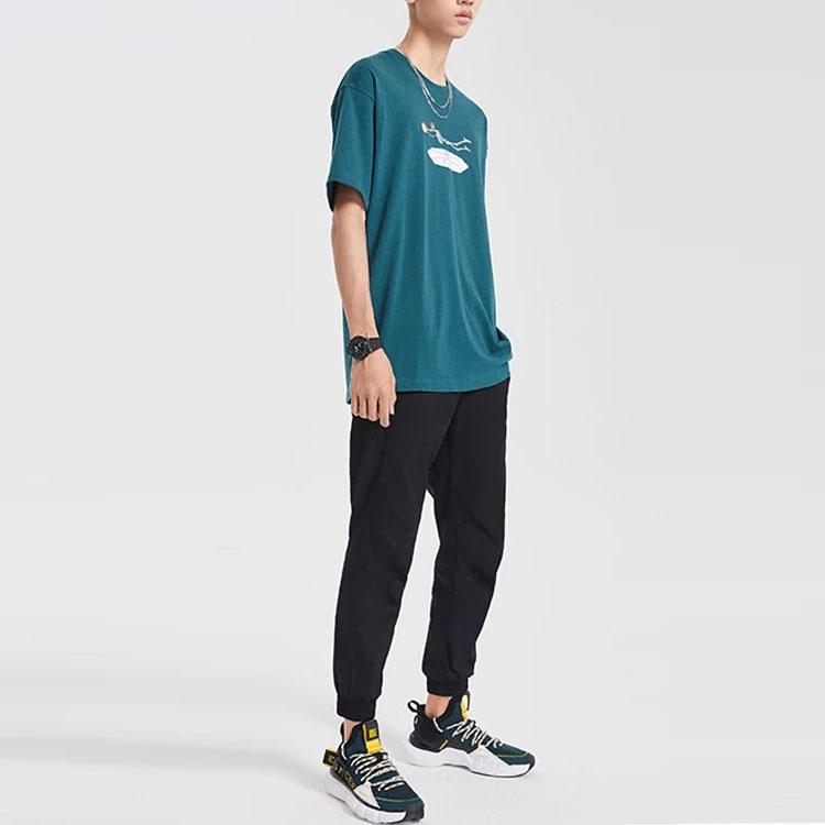 Li Ning Three-Dimensional Cut Tapered Woven Solid Color Sports Pants Men Bottoms Black AKXQ189-3