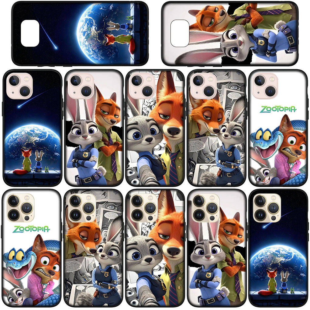 Phone Case for iPhone 17 16 15 Plus Huawei P30 P20 Lite Y9 Redmi Note 14 12 11 13 Pro Max OPPO A60 A80 A40 A18 Nick Garys Judy Comics Zootopia 2 Cover
