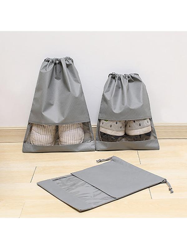 Portable Travel Shoe Bags, Large Drawstring Shoes Pouch Storage Translucent Organizer Bags