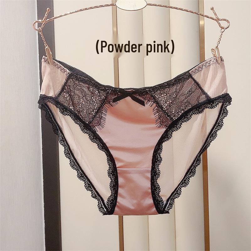 

Атласное кружево Высокоэластичное Большого размера Шелковистое Бесшовное Нижнее белье - Японский стиль XXXL розовый