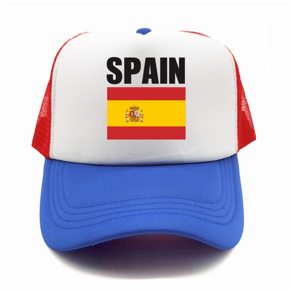 Flag Of Spain Baseball Cap For Women Unisex Country Proud Mesh Net Trucker Hats Summer Breathable Snapback Dad Gift Caps