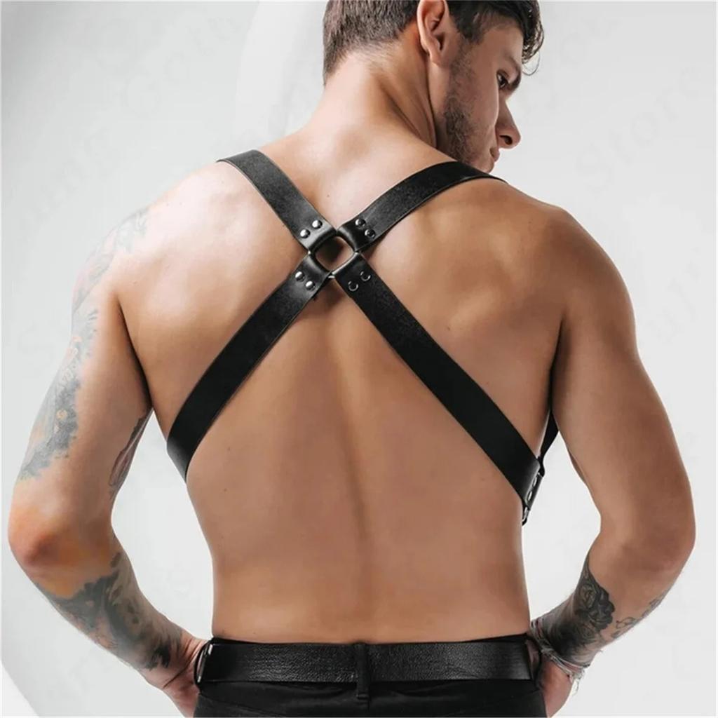 Gothic Waist Belt for Men Body Corset Harness Strap for Cosplay Party Night Club Waist Belt for Costume Female Accessory