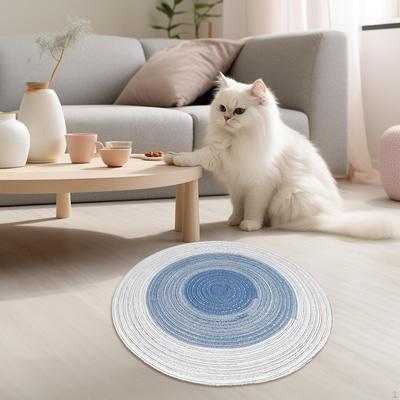 Cat Scratcher Mat 14.17inchx14.17inch for Small Medium Large Cats Kitty Round Scratching Playing