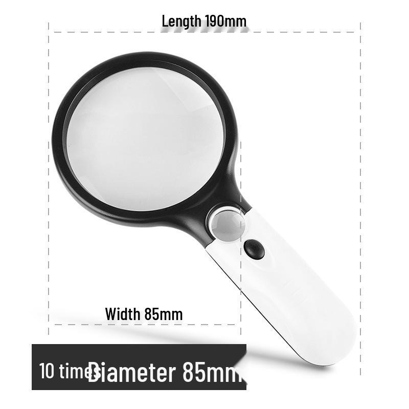 

Handheld HD Illuminated Magnifying Glass for Reading, Home Use, Students, Science Experiments, and Repairs.