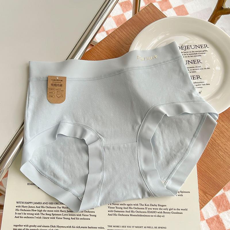

Women s Pure Cotton Underwear Pure Cotton Crotch Mid Waist Simple Women s Underwear M синій