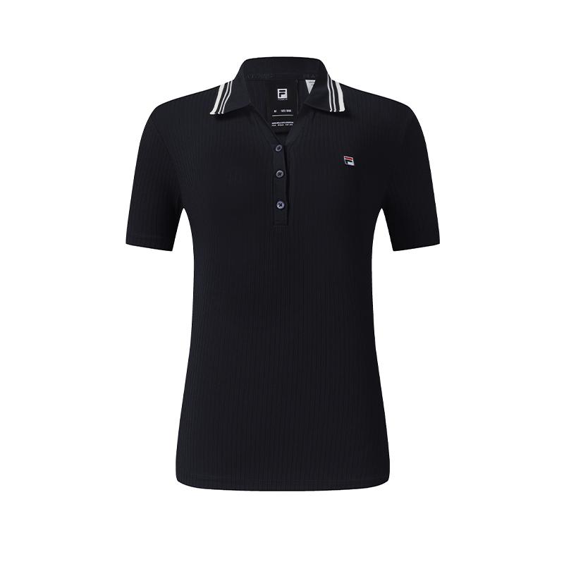 FILA Tennis Simple Comfortable Casual Short Sleeve Polo Shirt Women tops Legendary-Blue A11W623138F-NV S