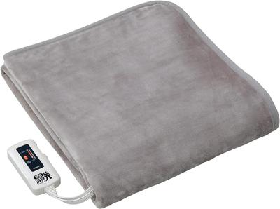 Electric Blanket, Shodogen, 140 X 80 Cm, Single, Washable, Antibacterial, Deodorizing, Flannel, Anti-mite, Greige, YKSG-F33(GG)