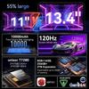 ExcitPower T60 Pro Android 16 8 Go de RAM 256 Go de ROM Tablette 13,4" WiFi 5G 10000 mAh Écran FHD Tablette PC avec clavier et souris