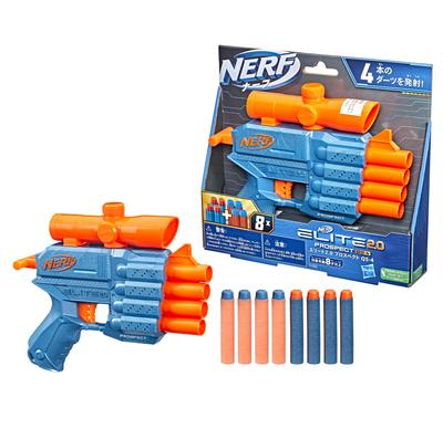 Nerf Elite 2.0 Prospect QS-4 Manuální Blaster, Obsahuje 8 Oficiálních Šipek, Vystřelí 4 Šipky, Obsahuje Zaměřovač a Natahovací Mechanismus, F4190, Autentický