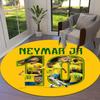 Neymar Round Area Rug,Carpet Rug for Living Room Bedroom Sofa Playroom Decor,Non-slip Floor Mat