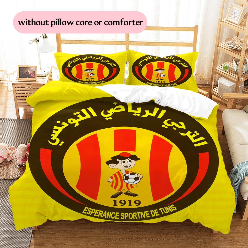 Espérance Sportive de Tunis  Pattern Bedding Quilt Set  Home Decoration  Gift (1 * duvet cover + 2 * pillowcase  without core)